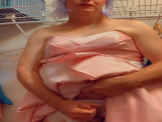 Pantyluvn мамино детенце къминг в розов сатен рокля
